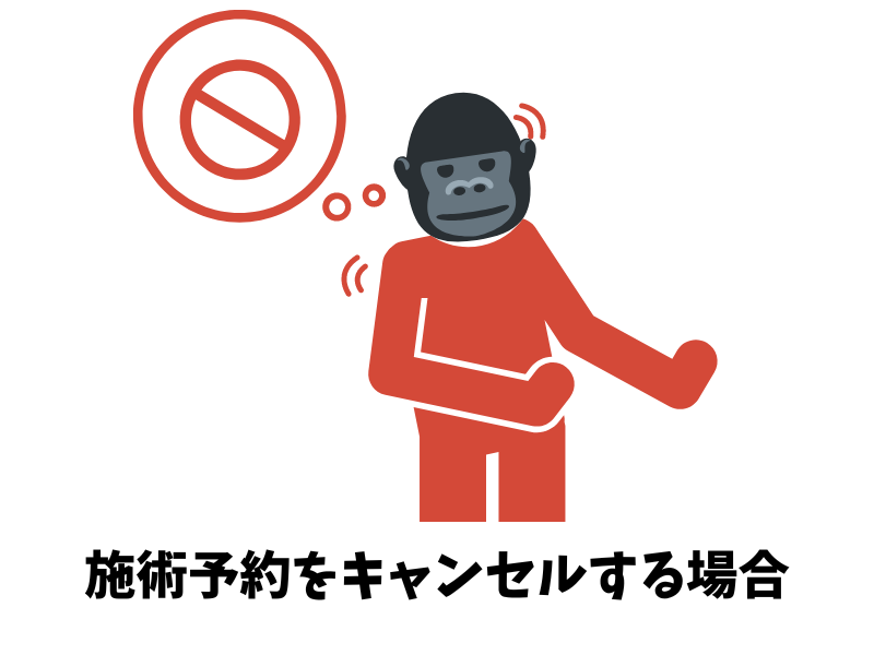 ゴリラクリニックの施術予約をキャンセルする場合