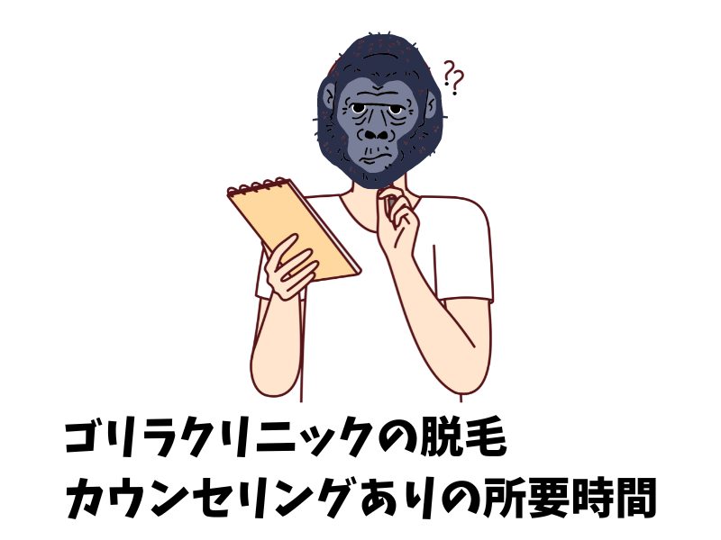カウンセリングと一緒にヒゲ脱毛やボディ脱毛の施術を受けるのにかかる所要時間