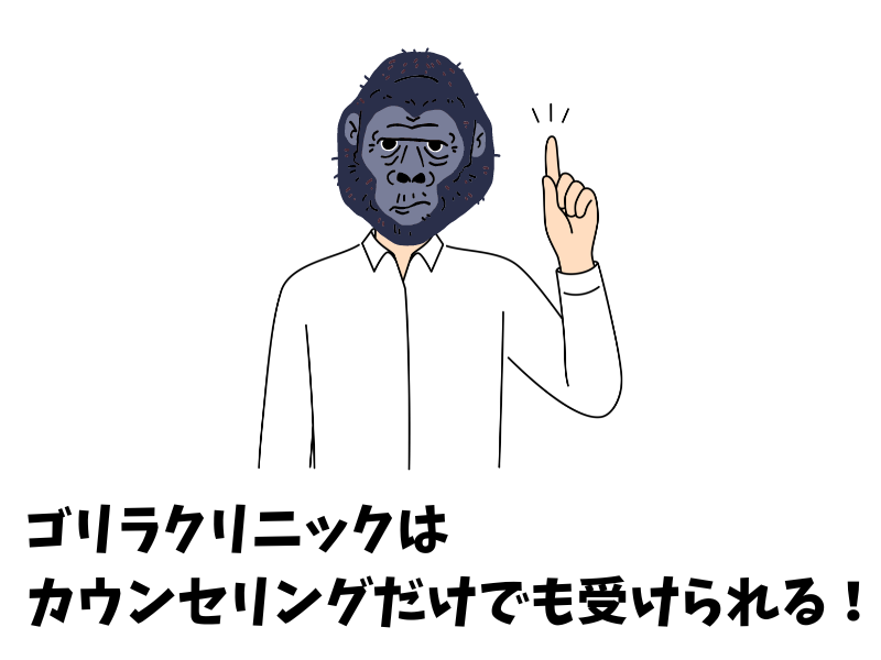 ゴリラクリニックのカウンセリングのみ受けることはできるのか？