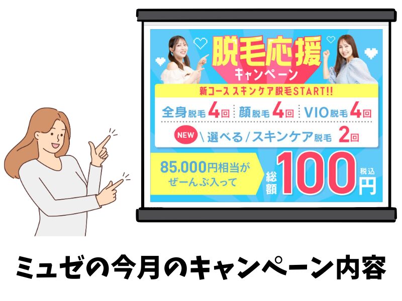 ミュゼの今月のキャンペーン内容