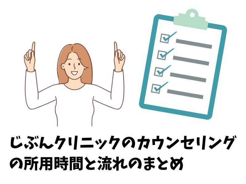 じぶんクリニックの無料カウンセリングの所用時間と流れのまとめ